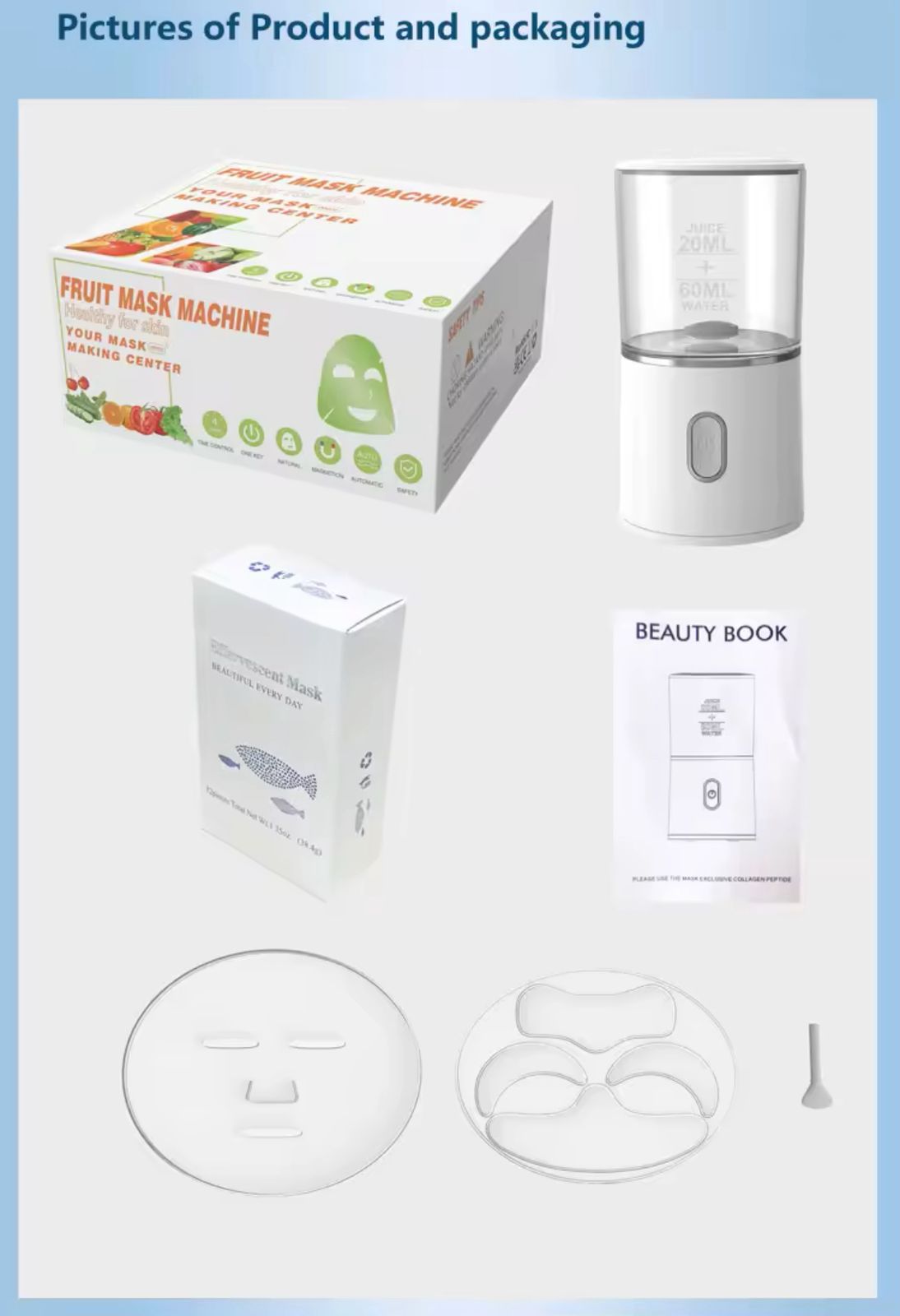 Máquina para hacer mascarillas faciales DIY, tratamiento Facial; colágeno vegetal Natural, uso doméstico, salón de belleza, SPA, dispositivo de belleza