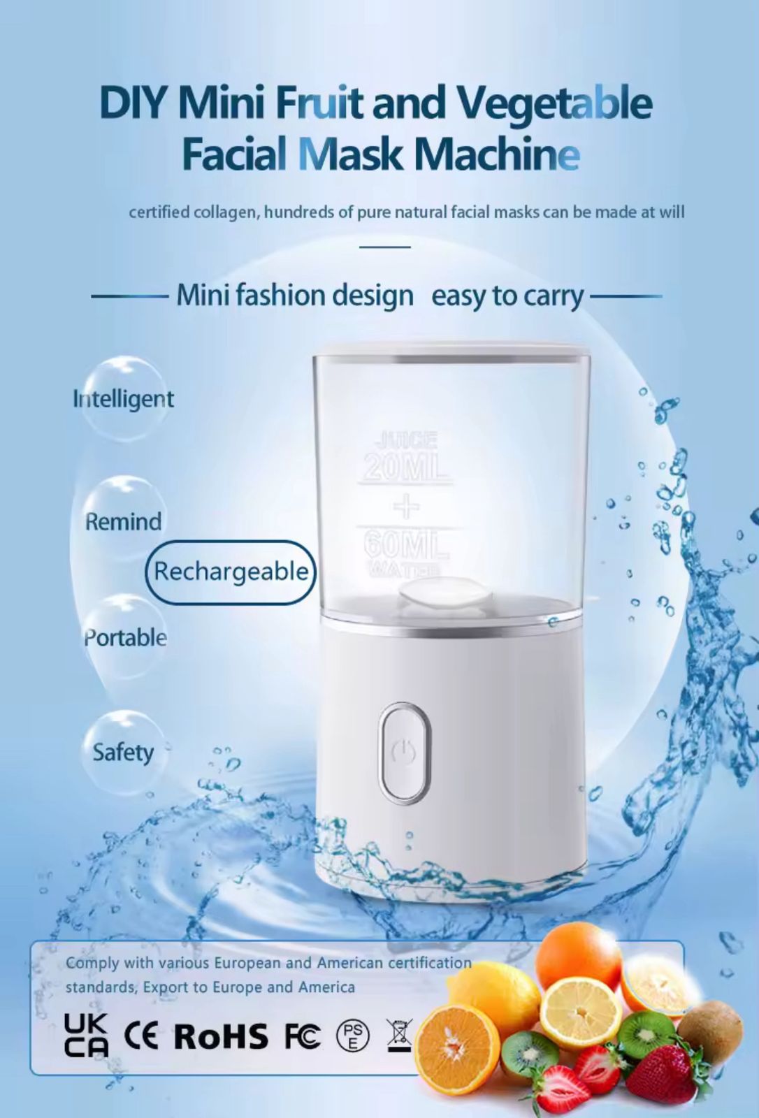 Máquina para hacer mascarillas faciales DIY, tratamiento Facial; colágeno vegetal Natural, uso doméstico, salón de belleza, SPA, dispositivo de belleza